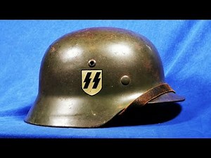 AMAZING ORIGINAL German WW2 M35 Double Decal Waffen SS Combat Helmet - Review