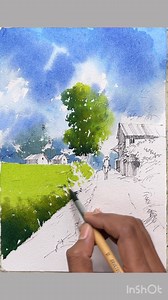 LINE AND WASH Watercolor painting demonstration ❤️ Date: 5th January 2026 #fblifestyle #art #painting #today | Ranjan/Watercolor Artist