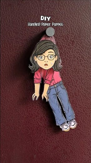 DIY Hanging Paper Puppet TUTORIAL🎀|#diy #craft #trending #trendingshorts #shorts #viral #papercraft