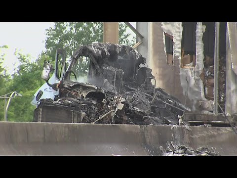 Traffic cleared on I-10 westbound, eastbound after fiery 'hazmat incident' involving 18-wheeler