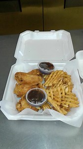 Lemon pepper wings, WAffle Fries, and Chicken n Waffles. | Funnel Cake Paradise | Facebook
