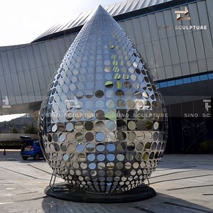 [Hot Item] Garden Drip Mirror Effect Stainless Steel Sculpture
