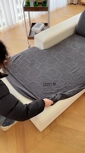 Say goodbye to fur, spills & chaos! ️Our Honeycomb Magic Couch Cover stretches like a dream, repels EVERYTHING & looks so sleek—your sofa will look better than naked! ✨ | FUNNYFUZZY | Facebook