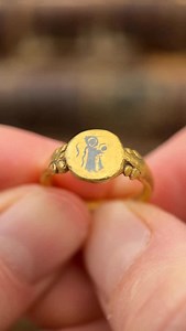 A Byzantine gold ring, circa 8th-10th century, decorated with black, metallic design - known as niello… #antiquering #antiquejewelry #vintagejewelry #fineart #ancientring | Ravensbury Antiques