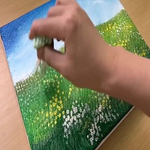 4.7K views · 57 reactions | Painting a Country Field / Acrylic Painting Techniques / Drawing a House | HNK ART | Facebook