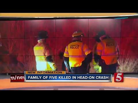 Family of 5 killed in wrong-way crash in Kentucky