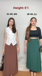 Plain Long skirt🥰 Choco Brown and Emerald✅ #kasyaph #longskirt #fyp | Kasya