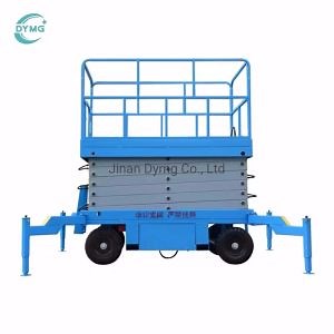 [Hot Item] Dymg Mobile Hydraulic Battery Trailer Electric Scissor Lift Table Platform