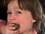 Spice up you life: Daring moment girl takes on hot pepper challenge