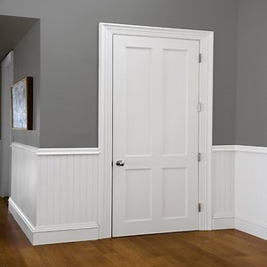 [Hot Item] Sectional 3 Panel Pre Hung Interior Plain White Primed Wooden Shaker Doors