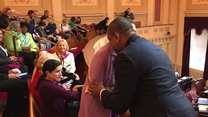 Honored to greet Lynda Bird Johnson Robb shortly before presiding over the Senate as Virginia became the 38th State to ratify the ERA. #1Stateto38 #Equality #ERA #VAratifyERA #Virginia #History #Next400Years | Justin Fairfax for Governor of Virginia
