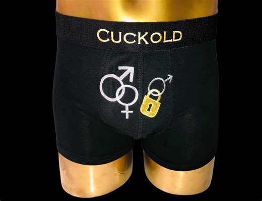 SALE !!! / EXPRESS - Size M - Cuckold / Chastity Boxershorts "cuckold - MF M" [item No. 1BB-008] - Etsy