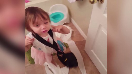 Potty training is a breeze. | America's Funniest Home Videos