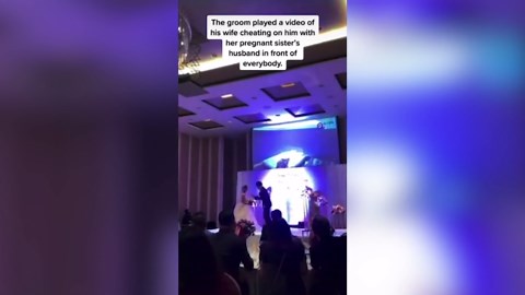 Shocking video shows groom expose bride’s affair with her brother-in-law at wedding