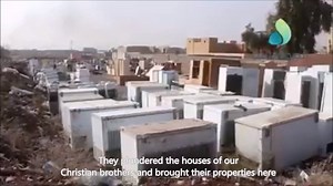 Possessions of Christians of Mosul collected by ISIS and their supporters near the church of the Holy Spirit "The Ship church" in Akhaa' neighbourhood near Mosul. | This is Christian Iraq