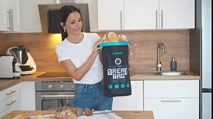 Bread Bag to Keep Bread Fresh - Bread Storage Bag - Bread Bags for Homemade Bread - Reusable Bread Bag - Reusable Freezer Bag - ÖKO TEX 100% Recycled (Acqua)