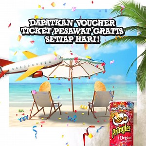 Get the party poppin with Pringles! Dapatkan voucher tiket pesawat gratis setiap hari! Temukan caranya di link berikut: Poppinchristmas.pringles.com/id | Pringles