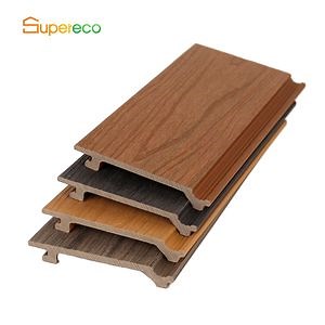 [Hot Item] WPC Wall Decking Outdoor Wall Cladding Plastic Wood 3D Embossed Decking Composite Wainscoting