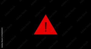 red triangle with an exclamation mark on a black background, which is a common symbol for a warning or alert. This symbol is often referred to as a "master warning light" or "general warning light" in