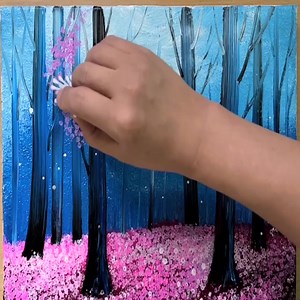 Painting a Fairy Deer Forest / Acrylic Painting Technique | Painting Skills