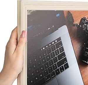 ArtToFrames 24x30 Inch White Picture Frame, This 1" Custom Wood Poster Frame is Off White, for Your Art or Photos, WOM80801-WHT-24x30