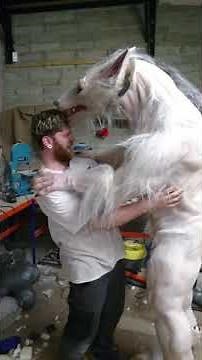 First ever test walk in silicone Lycan costume