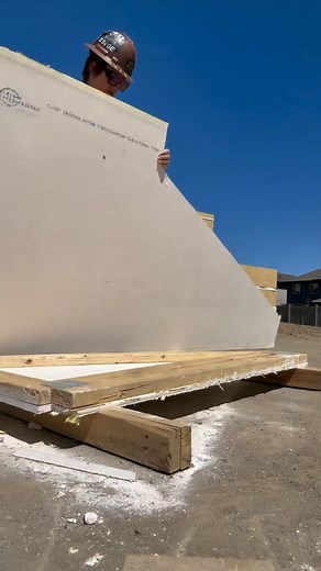 Sheeting smoke trusses with Densglass…. Dirty gross work but someone needs to do it Who do you put on these tasks? . . . #framing #construction #roof #trusses #drywall #milwaukeetools | Passion Scott