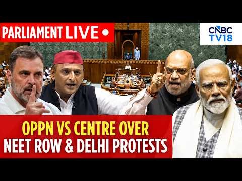 Lok Sabha LIVE NEET Debate | Parliament Erupts in Chaos | Oppn Holds Protest At Makar Dwar | N18L