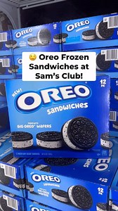 🤤YUM! Oreo Frozen Sandwiches are new at Sam’s Club! They feature creme-flavored ice cream with Oreo bits, sandwiched between two big Oreo wafer cookies. Grab this 12-pack for $9.87! #samsclub #oreo #icecreamsandwich | Sam’s Club Lovers