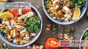 1.2K views · 16 reactions | For a quick, delicious dinner, try this Buddha bowl recipe that combines chicken breasts with spices and seasonings like garam masala, onion, garlic and ginger on a bed of brown rice. https://bit.ly/3WbhpGw | Giant Eagle | Facebook