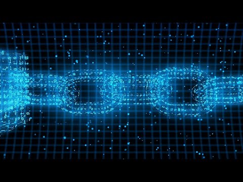 Blockchain Network Security Concept Binary Particle Side View 4K Moving Wallpaper Background