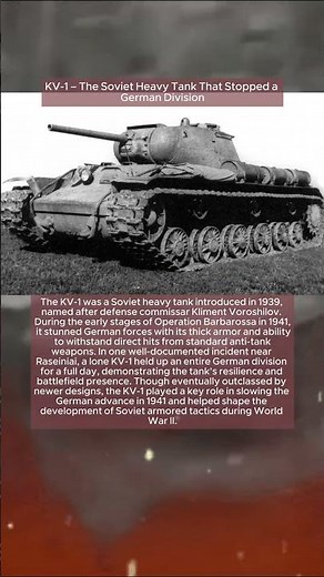 KV-1 – The Soviet Heavy Tank That Stopped a German Division