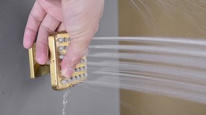 3 inch Body Jets for Spa Massage - Brass Square Shower Body Jets with 36 Silicone Spray Heads and 216 Spout Holes - NPT1/2" - 4PCS (Brushed Nickel)