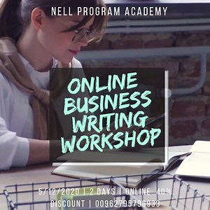Business Writing workshop is a very effective training for employees and graduates.. You will see the difference in your writing specially when you write your e-mails  Starting: 14/12/2020 Time: 1:30 - 5:30 Duration: 3 days (Monday, Wednesday & Sat) Offer: 40% discount For more details 00962795796933 | Nell Program Academy | Facebook