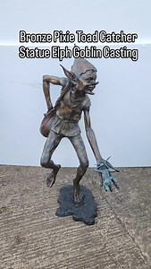 Bronze Pixie Toad Catcher Statue Elph Goblin Casting #goblin #Canonburyantiques #elp #pixiestatue #pixie #bronzepixie #elphandsafety #gardenstatues | Canonbury Antiques | Facebook