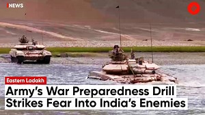 2.7K views · 55 reactions | On July 8, Indian Army tanks, and combat vehicles carried out drills by crossing the Indus River in eastern Ladakh. They also assumed attack positions, sending a stern message to enemies across the border. #indianarmynewweapons #indianarmy #eastladakh #indiachinaborder | Indian Express | Facebook