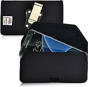 Turtleback Belt Clip Case Made for Samsung Galaxy S7 Edge Black Holster Nylon Pouch with Heavy Duty Rotating Belt Clip Horizontal Made in USA