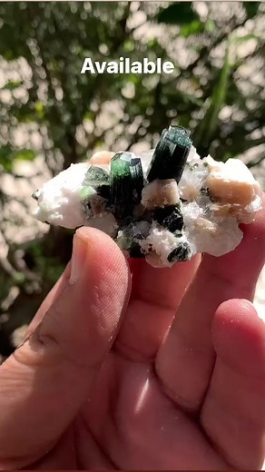 3.2K views · 61 reactions | Blue cap tourmaline twin crystal available | BB Fine minerals | Facebook