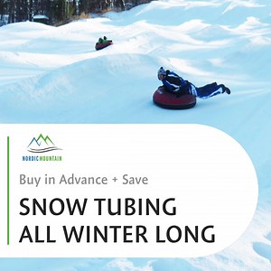 89 reactions · 16 shares | Snow tube at Nordic Mountain this winter! Our tubing park offers exciting winter fun for people of all ages ❄️ Purchase your tickets online to save BIG! ⬇️ | Nordic Mountain | Facebook