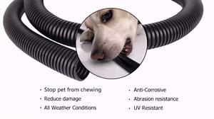 1/4" Split Wire Loom Tubing - 12Feet White Polyethylene Flexible Split Loom Corrugated Conduit Cover Auto Home Marine