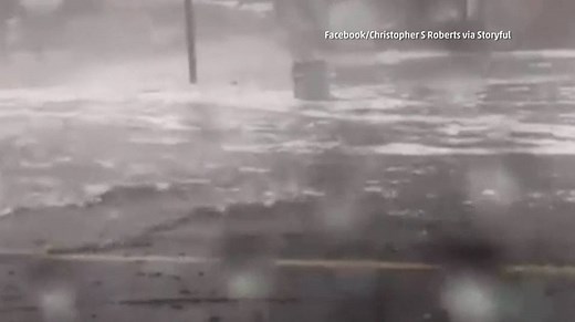Roads turned into swift moving rivers during a flash flood in Colorado Springs. | The Weather Channel
