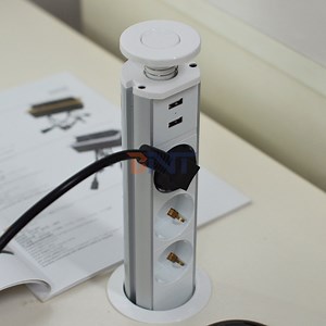 [Hot Item] Factory Price EU Power Outlet Kitchen Pop up Tabletop Power Socket with USB Port for Kitchen