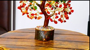 Seven Chakra Crystal Tree - Healing Stone - Chakra Crystals - Spiritual Gift - Money Tree for Good Luck Fortune - Crystal Décor - Positive Energy - Natural Gemstones - Feng Shui Bonsai Décor