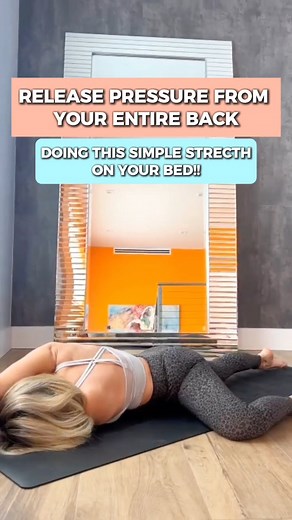 Release Stress From Your Back on BED #yogaposes #yogapractice | Yoga Bliss