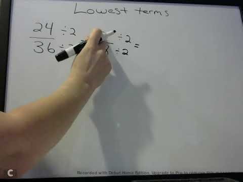 Fractions - Lowest terms