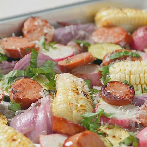 300K views · 369 reactions | Whether you're cooking up dinner for the family or feeding a crowd, the secret to any summer feast is @HillshireFarm Smoked Sausage. From smoked sausage fried rice to slow cooker BBQ sausage and beans to a smoked sausage and summer veggies sheet-pan dinner, you'll turn to these dishes again and again. #ad Find more dinner inspo here: https://bit.ly/3HWddVg | Tastemade | Facebook