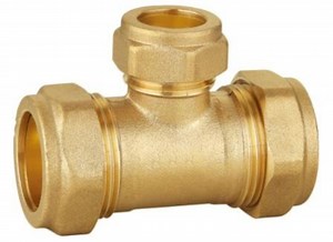 [Hot Item] Brass Compression Tee Fitting for Copper Pipe