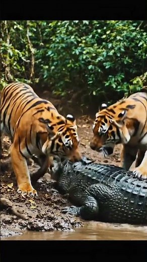 tigar & crocodile