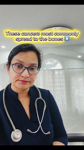 Cancers that most commonly spread to bone • Breast cancer – most common overall; often to spine, ribs, pelvis, long bones • Prostate cancer – very common; often forms sclerotic (bone-forming) lesions • Lung cancer – common and often symptomatic bone mets • Kidney (renal cell) cancer – tends to cause lytic (bone-destroying) lesions • Thyroid cancer – especially follicular type • Multiple myeloma – starts in bone marrow and causes multiple lytic bone lesions. Symptoms that may suggest bone spread
