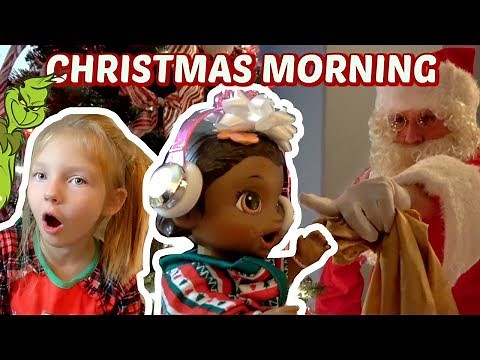 BABY ALIVE has CHRISTMAS MORNING! CATCHING SANTA & GRINCH! The Lilly and Mommy Show. TOYTASTIC !